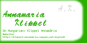 annamaria klippel business card