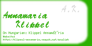 annamaria klippel business card